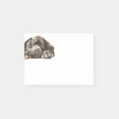 Triest zwart labrador retriever hond huisdier post-it® notes (Voorkant)