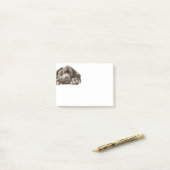 Triest zwart labrador retriever hond huisdier post-it® notes (Op bureau)