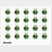 trieste alien ronde sticker (Vel)