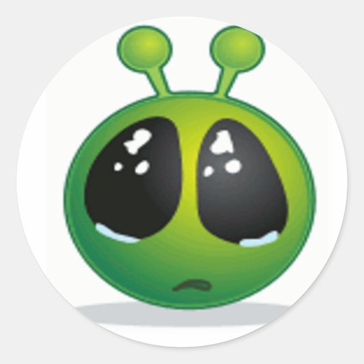 trieste alien ronde sticker (Voorkant)