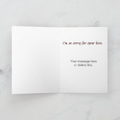 Trieste Basset Hound Dog Sympathie voor verlies va Kaart (Binnen)