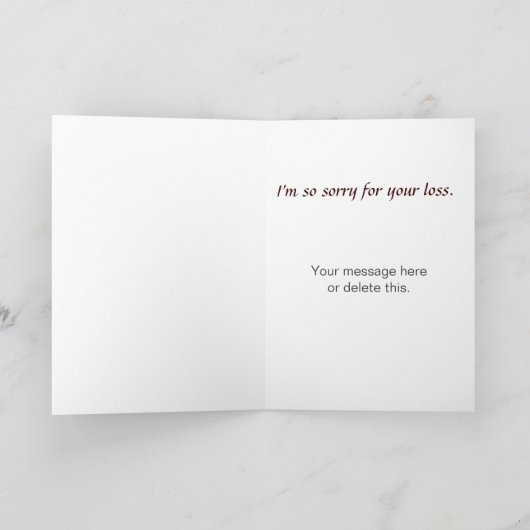 Trieste Basset Hound Dog Sympathie voor verlies va Kaart (Binnen)