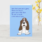 Trieste Basset Hound Grappige hond Sympathie Verli Kaart (Gele Bloem)