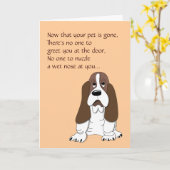 Trieste Basset Hound Grappige hond Sympathie Verli Kaart (Gele Bloem)
