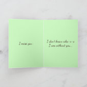 Trieste Cartoon Uil met gescheurd hart en aangepas Kaart (Binnen)