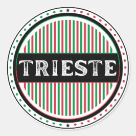 Trieste City Pride Embleem – Italiaanse identiteit Ronde Sticker