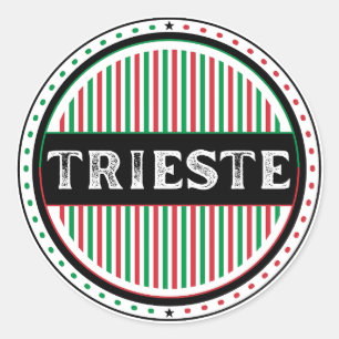 Trieste City Pride Embleem – Italiaanse identiteit Ronde Sticker