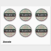 Trieste City Pride Embleem – Italiaanse identiteit Ronde Sticker (Vel)