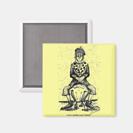 Trieste clown magneet (Voorkant / Achterkant)