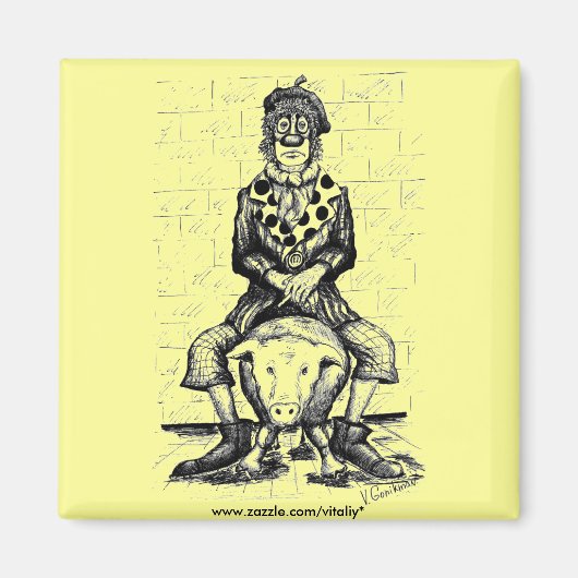 Trieste clown magneet (Voorkant)