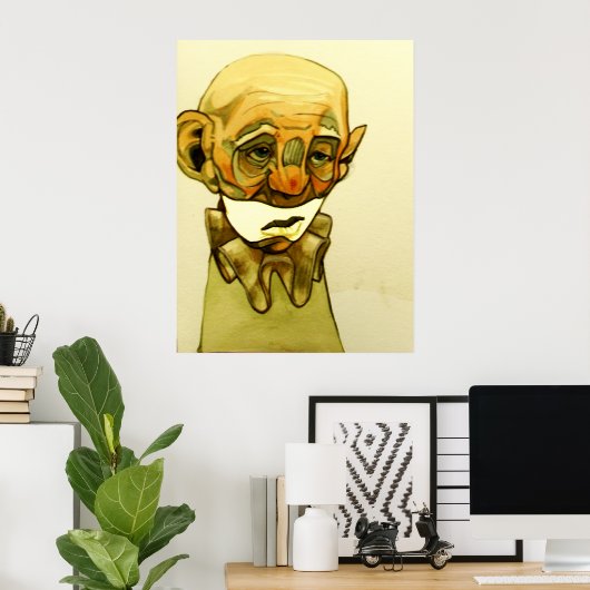 trieste clown poster (Thuiskantoor)