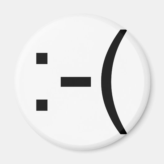 Trieste Emoticon! nerd producten! Magneet (Voorkant)