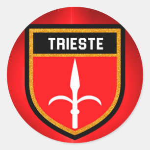 Trieste Flag Ronde Sticker