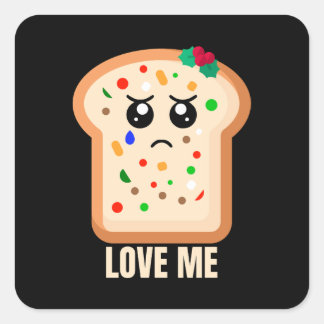 Trieste Fruitcake Love me Vierkante Sticker