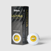 Trieste gele emoji golfballen (Verpakking)