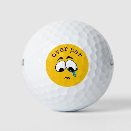 Trieste gele emoji golfballen (Voorkant)