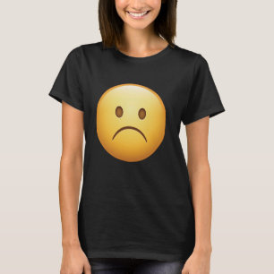 Trieste gezichtsuitdrukking - oprechte emotie t-shirt