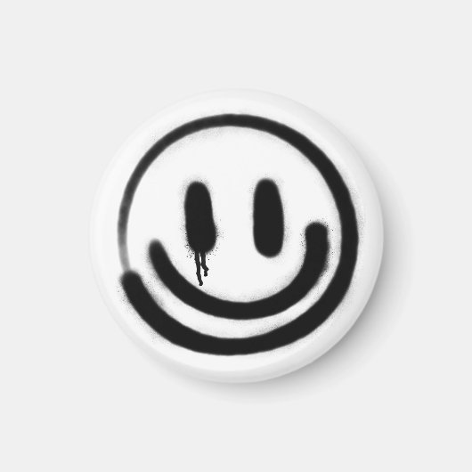 Trieste glimlach emoji magneet (Voorkant)