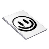 Trieste glimlach emoji notitieboek (Rechterzijde)