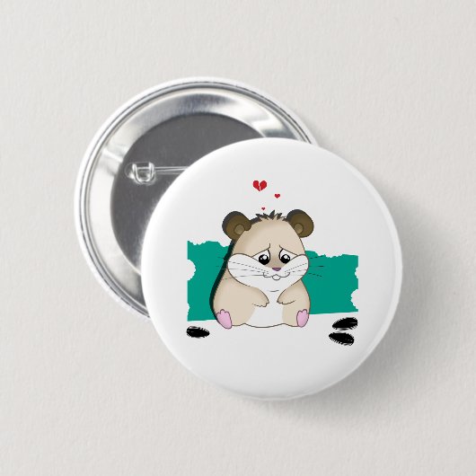 trieste hamster ronde button 5,7 cm (Voorkant /achterkant)