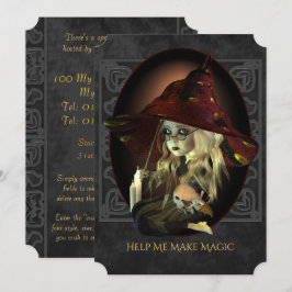 Trieste heks Halloween Party Uitnodiging