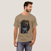 Trieste hond retro jongen t-shirt (Voorkant volledig)
