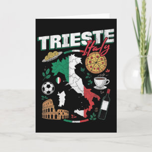 Trieste Italië Italia Italiaanse Vlag Kaart Souven