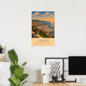 Trieste, Italië – Vintage Reisposter Poster (Thuiskantoor)