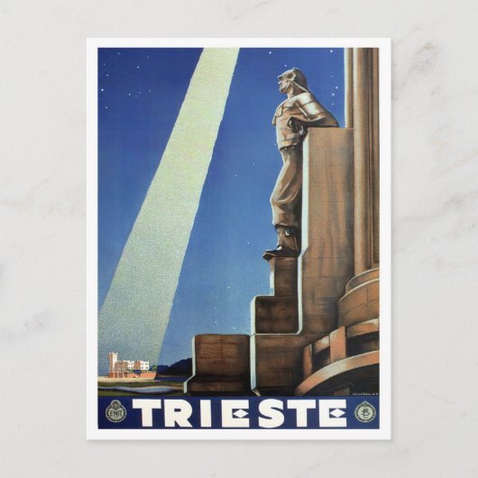 Trieste Italy vintage-reis Briefkaart (Voorkant)