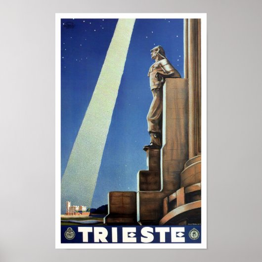 Trieste Italy vintage-reis Poster (Voorkant)