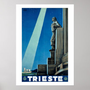 Trieste Italy Vintage Travel Poster