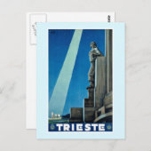 Trieste Italy Vintage Travel Poster Briefkaart (Voorkant / Achterkant)