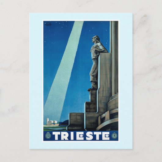 Trieste Italy Vintage Travel Poster Briefkaart (Voorkant)