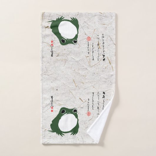 Trieste japanse kikker Toad 19e eeuw Bad Handdoek (Handdoek)