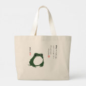 Trieste japanse kikker Toad 19e eeuw Grote Tote Bag (Achterkant)