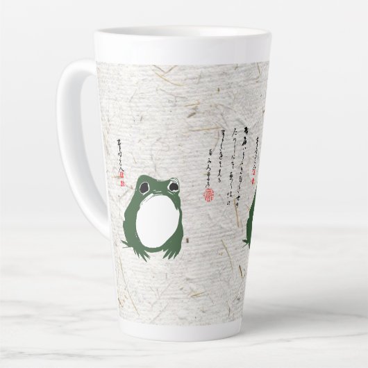 Trieste japanse kikker Toad 19e eeuw Latte Mok (Linkerhoek)