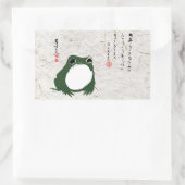 Trieste japanse kikker Toad 19e eeuw Rechthoekige Sticker (Tas)