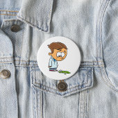 Trieste Jongen Wetenschapper met Gebroken Experime Ronde Button 7,6 Cm