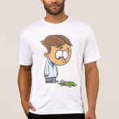 Trieste Jongen Wetenschapper met Gebroken Experime T-shirt (Voorkant)