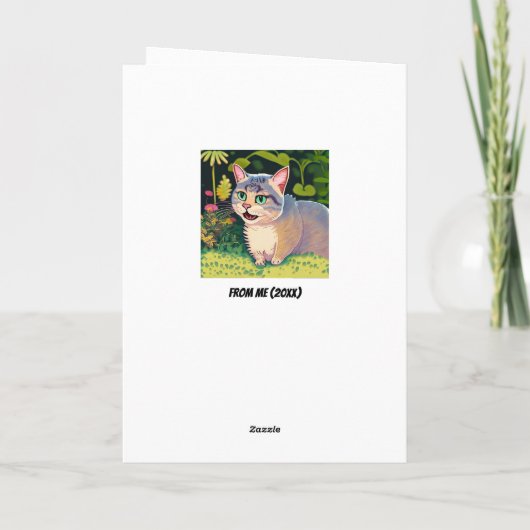 Trieste kat denken aan jou kaart (Achterkant)