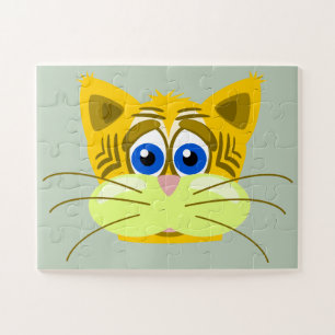 trieste kat puzzel legpuzzel