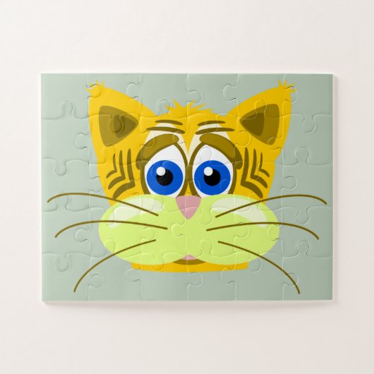 trieste kat puzzel legpuzzel (Horizontaal)