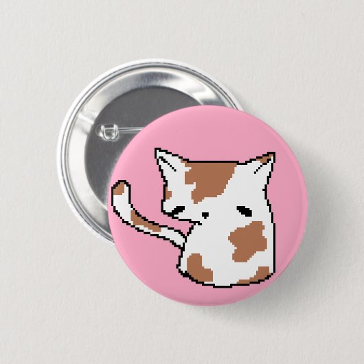 trieste kat ronde button 5,7 cm (Voorkant /achterkant)