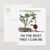 Trieste kerstboom feestdagenkaart (Voorkant / Achterkant)