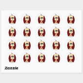 Trieste kleine puppy ronde sticker (Vel)