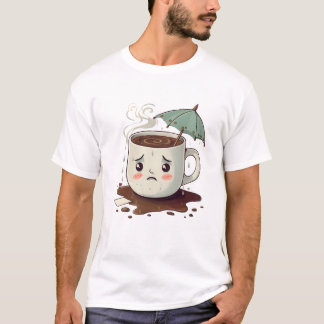 Trieste koffiebeker met paraplu kunst. t-shirt