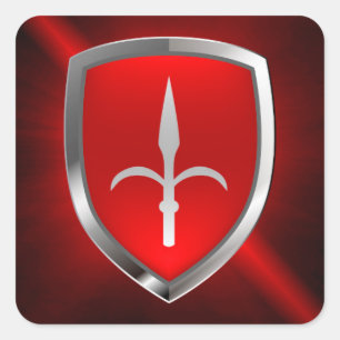 Trieste Mettalic Emblem Vierkante Sticker