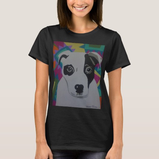 Trieste ogen Pup T-shirt (Voorkant)