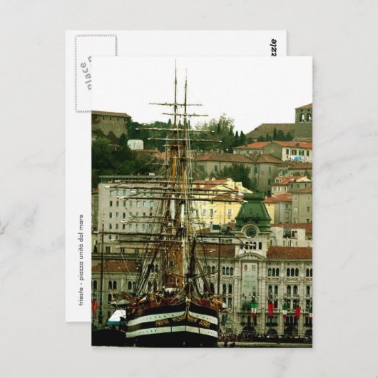 trieste piazza-eenheid briefkaart (Voorkant / Achterkant)