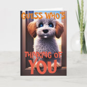 Trieste Puppy Denken aan jou Kaart (Voorkant)